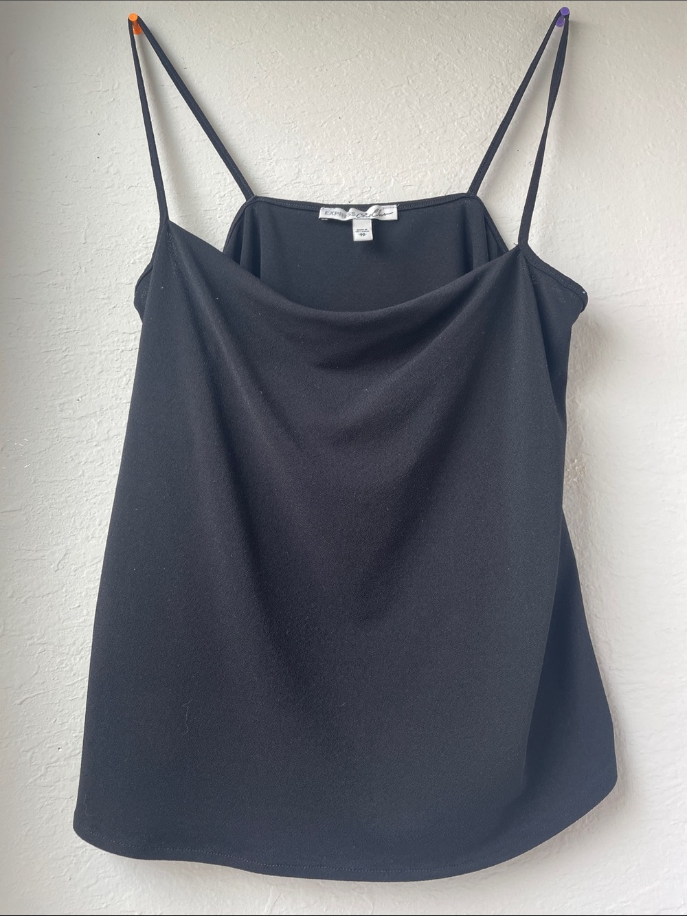 Express Black Cowl Neck Spaghetti Strap Camisole